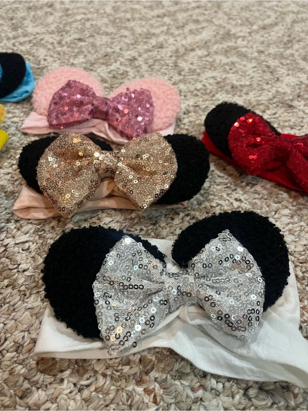 Minnie Mouse Sequin Bow Headbands - Assorted Colors